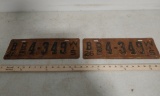 1926 WIS truck license plate pair