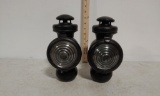 2 kerosene auto side lamps