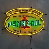 AUTO – XTRA – PENNZOIL NEON SIGN WITH BACKING
