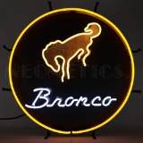 AUTO – XTRA – BRONCO NEON SIGN WITH BACKING