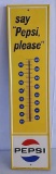 Pepsi yellow thermometer tin