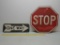 SST.embossed street signs,stop and oneway