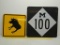 SSA.moose Xing and M100 reflective signs
