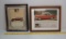 Framed auto advertising pcs Caddy & Dodge