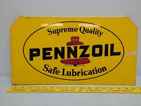 SST.Pennzoil Safe Lubrication ad sign