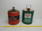 5Gal oil cans,Sinclair and Wards