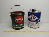 5Gal oil cans,DX and Amoco