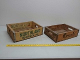 Wood soda crates,Northlake and Crush
