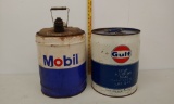 5gal oil cans Gulf Mobile