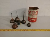 Assorted oil can collection