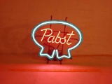 Neon Pabst hanging sign