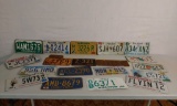 Assorted collectable license plates