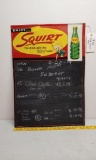 Squirt SST Embossed menu board 1959