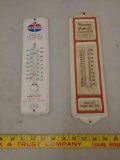 Tin ad thermometers,Standard and Wausau
