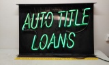 Neon sign Auto Title Loans 36