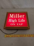 SS Miller on tap lite up sign