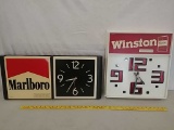 Marlboro and Winston clocks