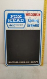 SST U Fox Head beer menu board sign ad