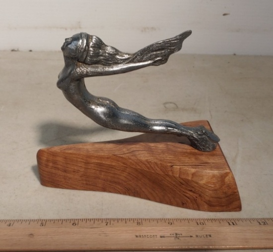 1930s Swimming Nude Lady hood ornament