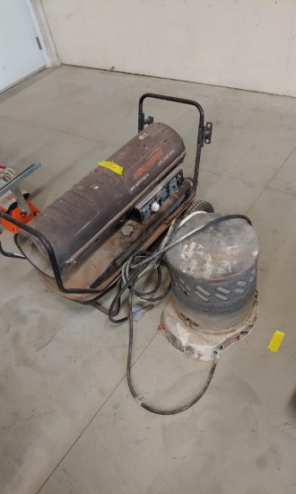 2 portable heaters 1 propane 75,000BTU