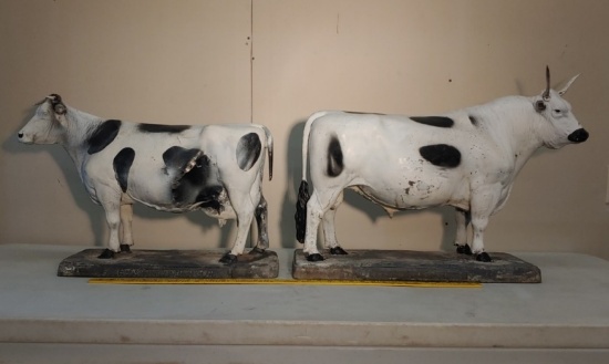 1923 Cast Holstein-Friesian Bull & Cow by Kawamura