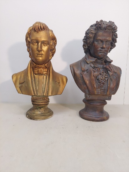 2 composite busts Beethoven & Chopin
