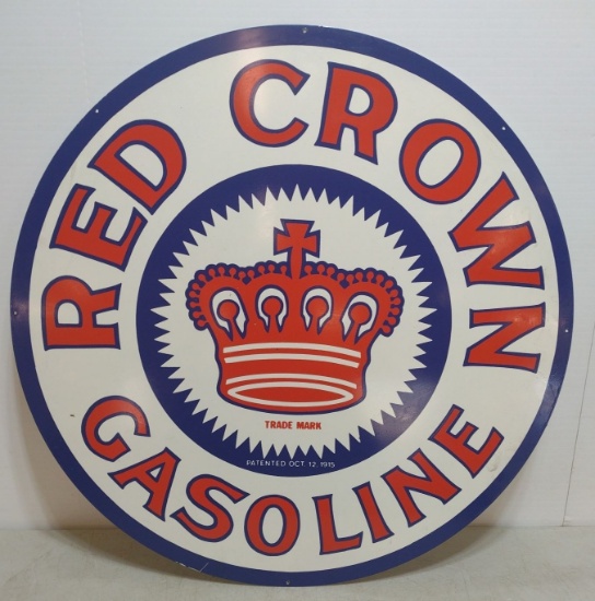 SSP Red Crown Gasoline Round Sign
