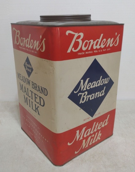 Borden's Malted Milk 25lbs Tin Container