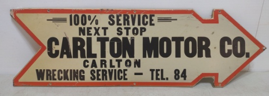 SST Carlton Motor Co. Arrow Sign