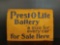 SST Prest-O-Lite Battery Embossed  Sign