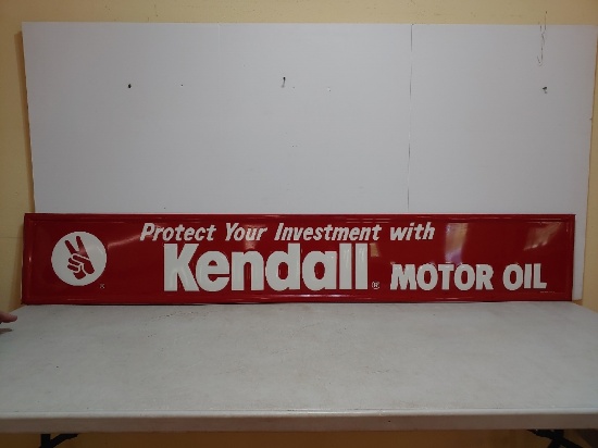 SST NOS Kendall embossed self framed sign