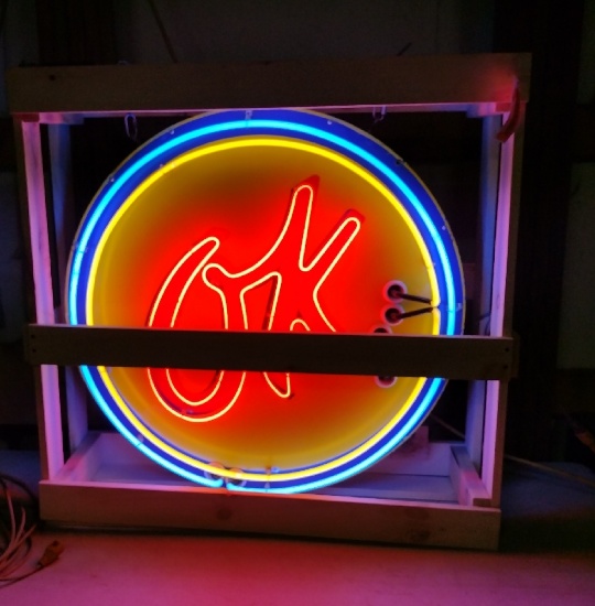 SSP OK neon sign