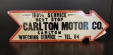 SST Carlton Motor Co. Arrow Sign