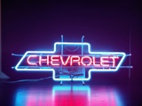 Chevrolet Bowtie logo neon sign