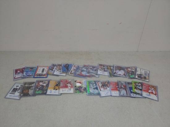 30 autographed football cards