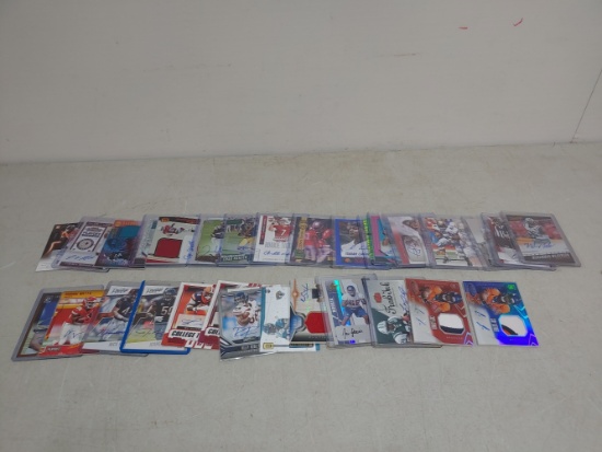 30 football autograph cards
