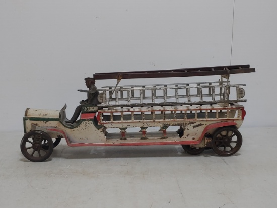 Early 1900s Fire Truck Tin Toy
