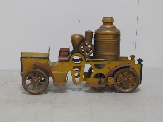 Early 1900s Tin Fire Pumper Friction Toy