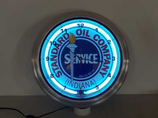 Standard Oil Lighted Neon Clock