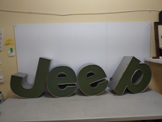 3D Jeep Logo Dealer Lighted Letters Sign