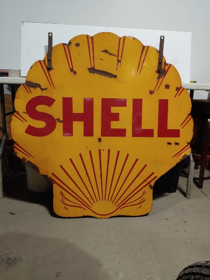 DSP Die Cut Shell Gas Sign