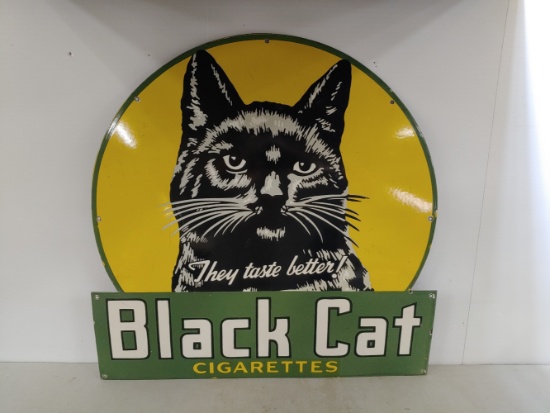 SSP Black Cat Cigarettes Sign