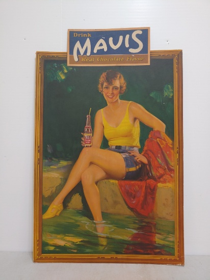 SS Mavis Beverage Cardboard Litho Sign