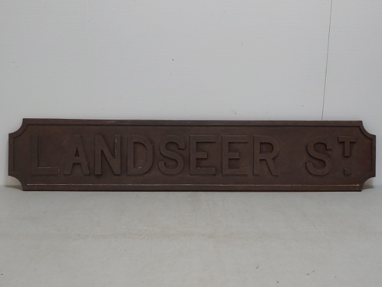Cast Iron Embossed Street Sign