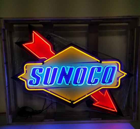 Sunoco Arrow Neon Gas Sign
