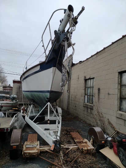 Free spirit sailboat with trailer