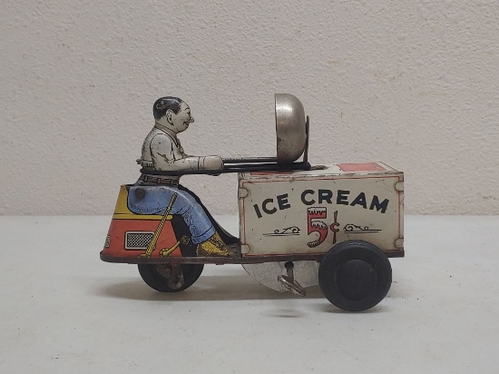 Courtland Ice Cream Delivery Wind-Up Tin Toy