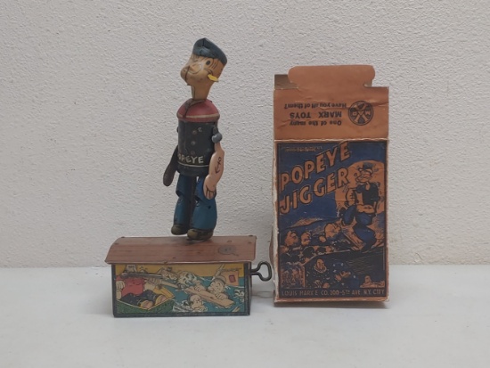 MARX Popeye Jigger Wind-Up Tin Toy