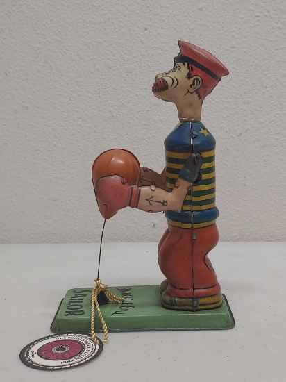 J Chien Barnacle Bill Wind-Up Tin Toy