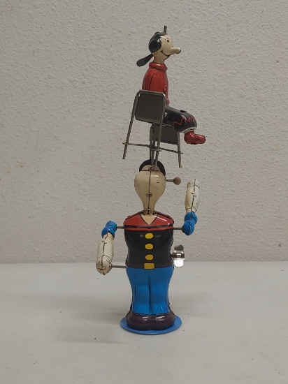 Line MAR Popeye Olive Oil Wind-Up Tin Toy